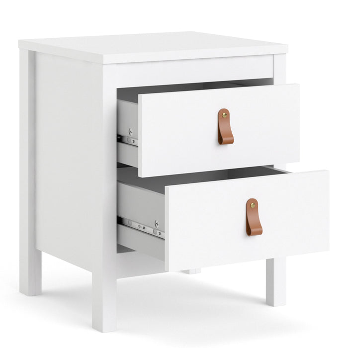 Barcelona 2 Drawer Bedside Table - Available In 2 Colours