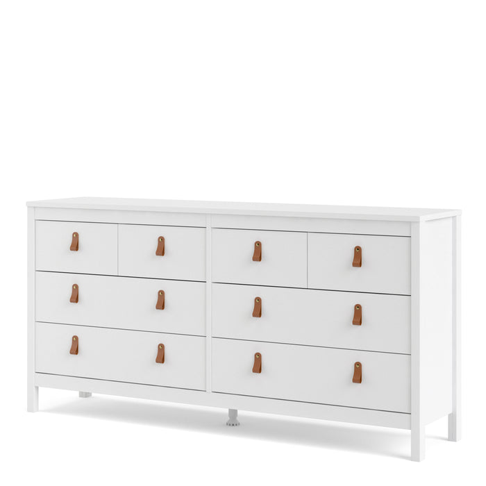Barcelona Double Dresser 4+4 Drawers - Available In 2 Colours