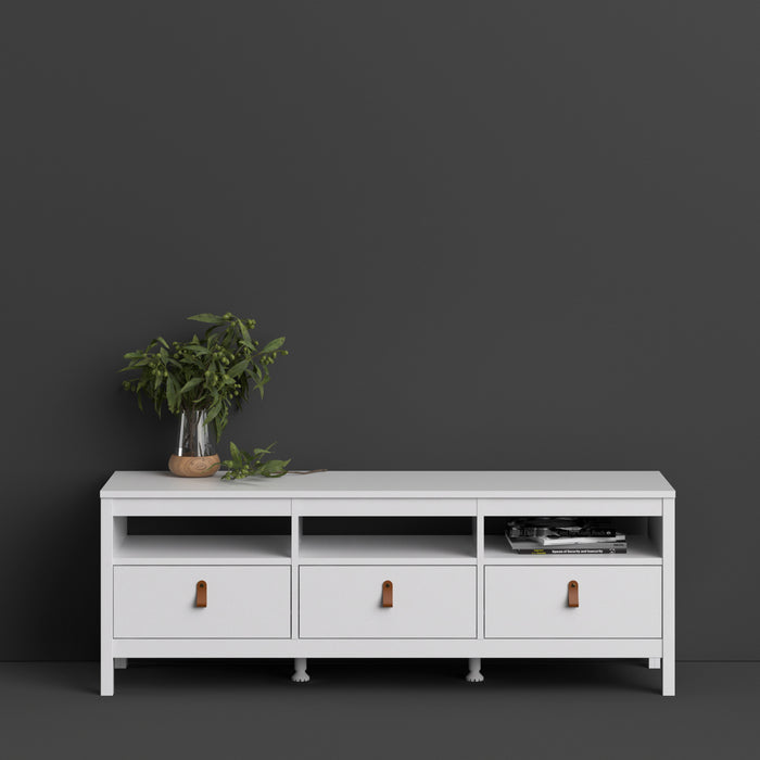 Barcelona TV Unit With 3 Drawers - Available In 2 Colours