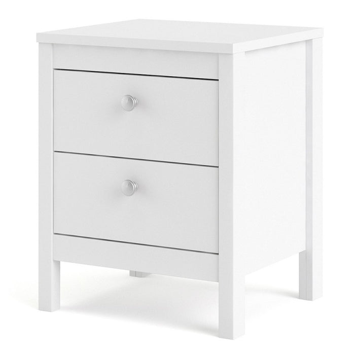 Madrid 2 Drawer Bedside Table - Available In 2 Colours