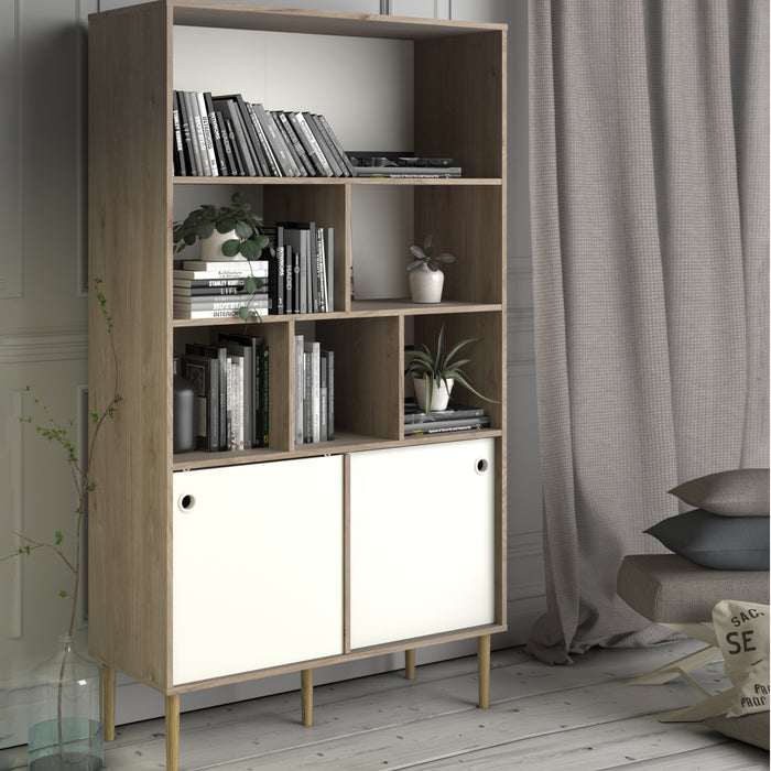 Rome Bookcase With Sliding Doors