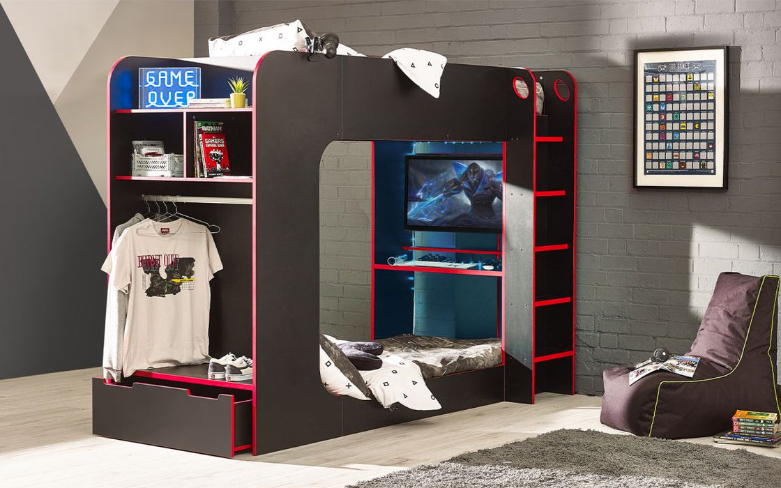 Julian Bowen Impact Gaming Bunk - Available In 2 Colours