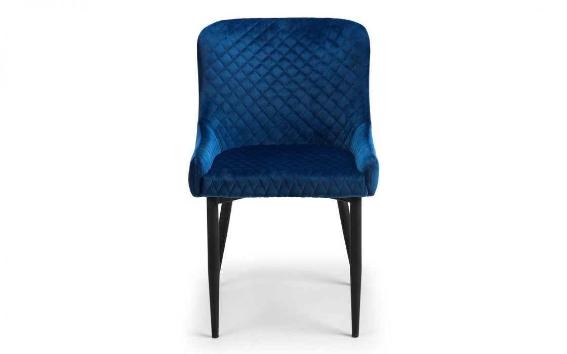 Julian Bowen Luxe Velvet Dining Chair - Available In 3 Colours