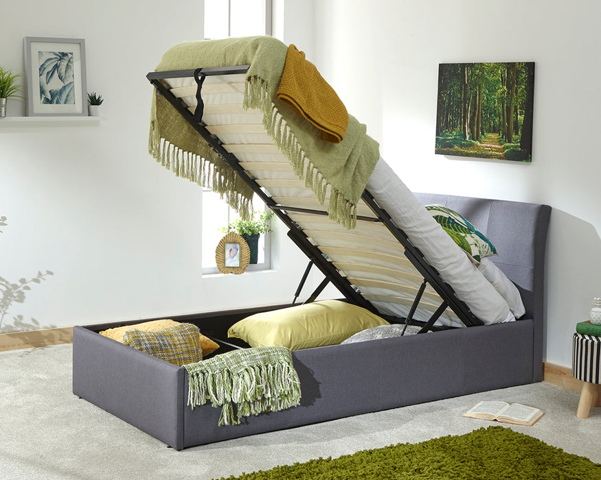Ascot Fabric Ottoman Bed - Available In 2 Sizes