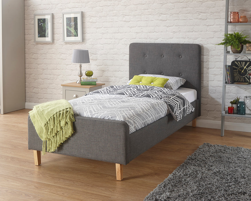 Ashbourne Fabric Bed - Available In 3 Sizes & Colours