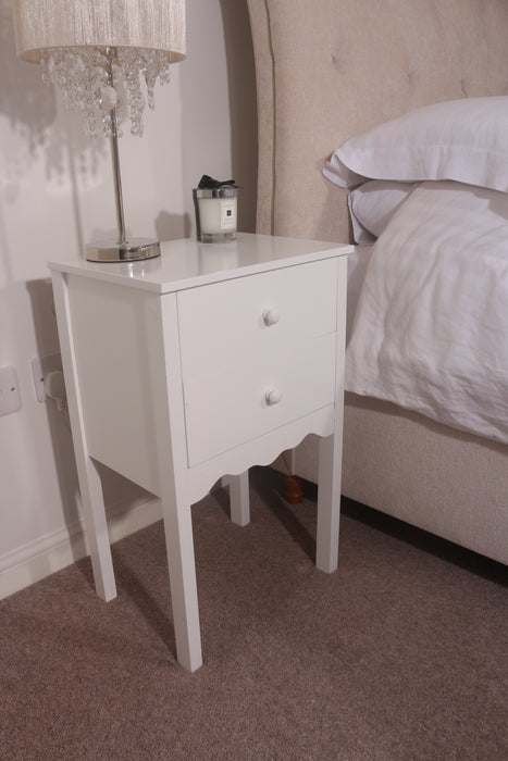 Painted imperial, 2 drawer bedside cabinet