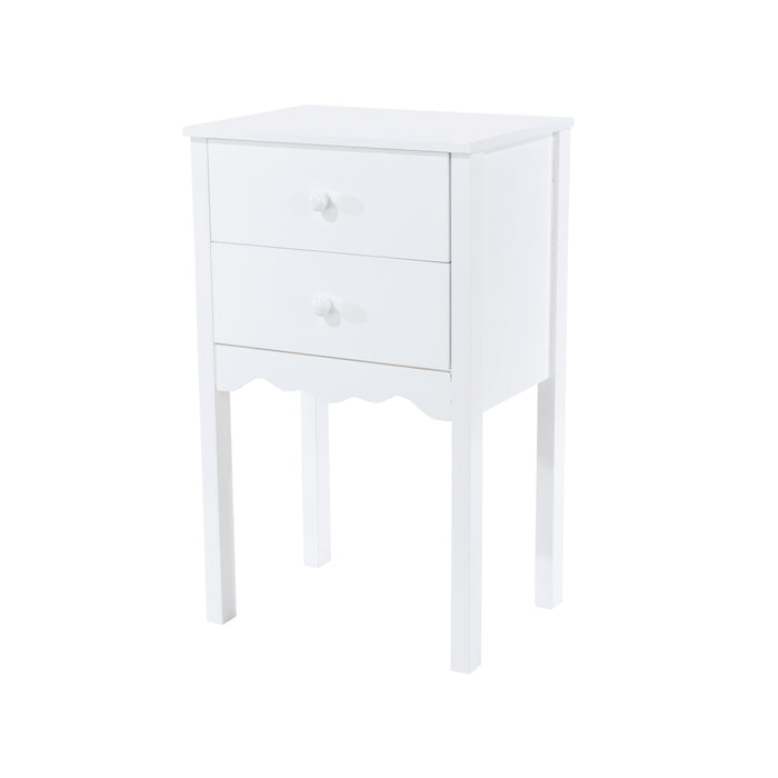 Painted imperial, 2 drawer bedside cabinet