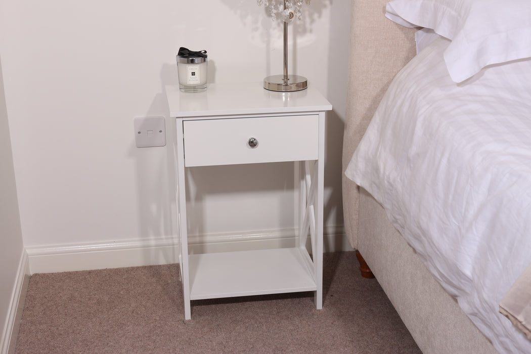 Painted vermont, 1 drawer bedside cabinet