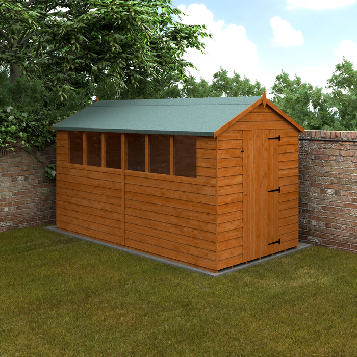 Budget Overlap Apex Shed - Available In 11 Sizes & Window/Windowless Design