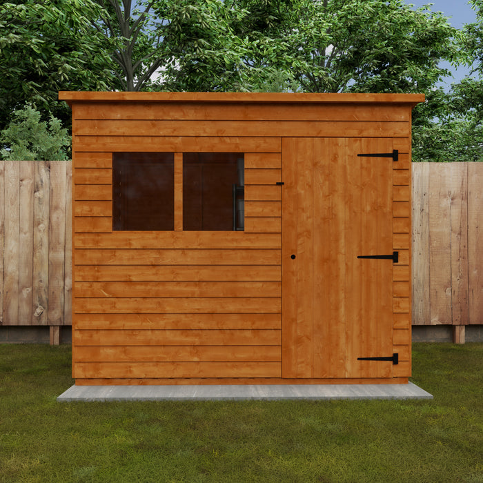 Budget Overlap Pent Shed - Available In 3 Sizes & Window/Windowless Design