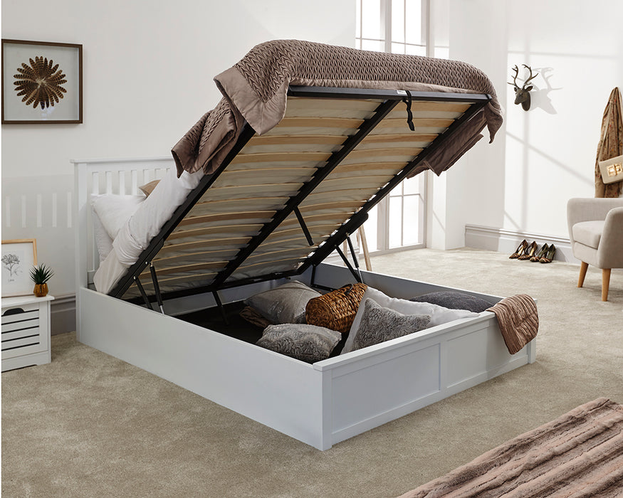 Como Wooden Ottoman Bed - Available In 2 Sizes