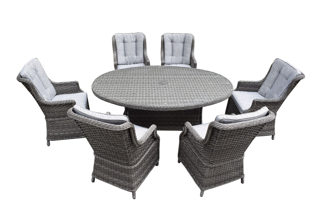 Holbeache 6 Seater Oval Table Dining Set