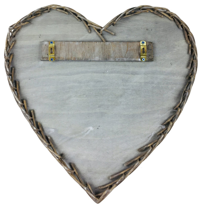 Wicker Heart Shelf Unit 52cm