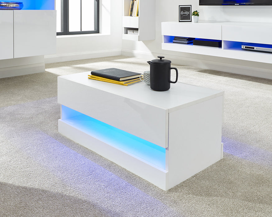 Galicia Coffee Table With LED - Available In 3 Colours
