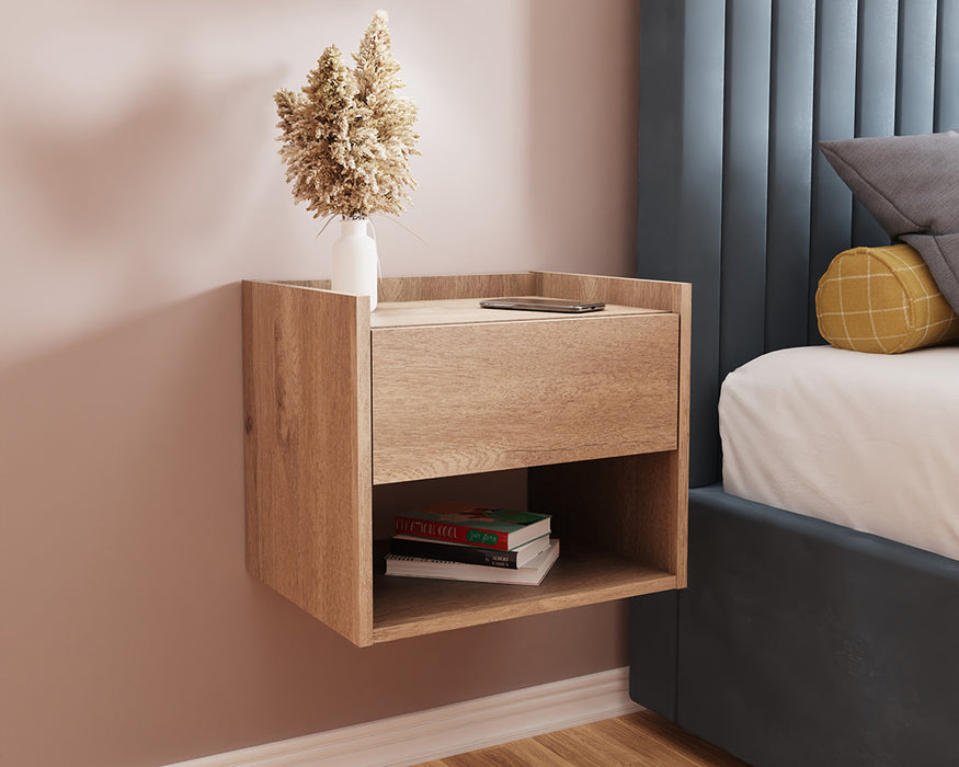 Harmony Wall Mounted Pair Of Bedside Tables - Available In 3 Colours