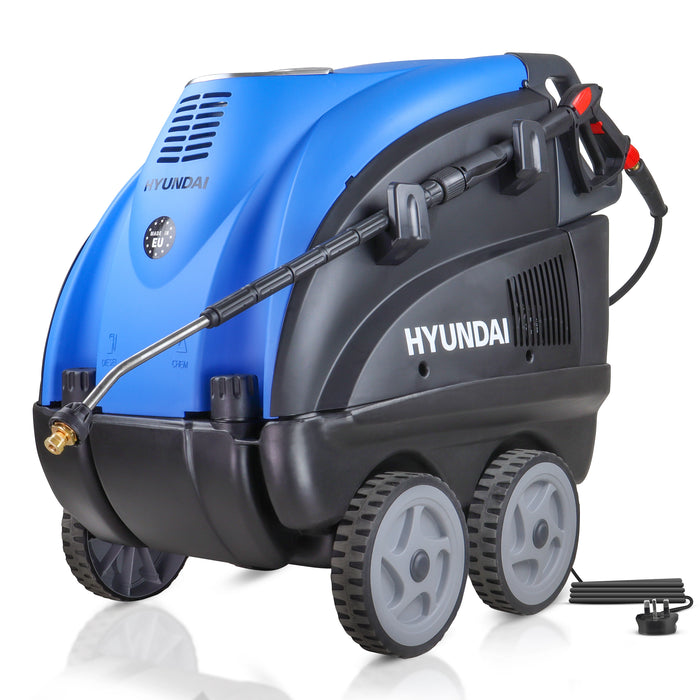 Hyundai 2610psi / 180bar Hot Pressure Washer, 110°c 2.8kW Commercial Triplex Power Washer | HY155HPW-1