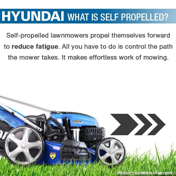 Hyundai 20"/51cm 196cc Self-Propelled Petrol Lawnmower HYM510SP