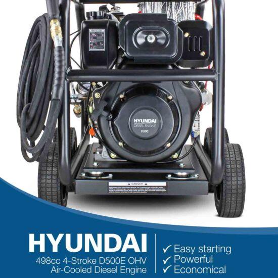 Hyundai 4000psi 498cc 15L/min Diesel Pressure Washer HYW4000DE