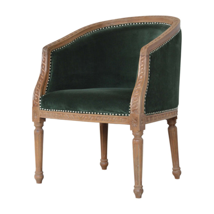 Emerald Velvet Occasional Chair