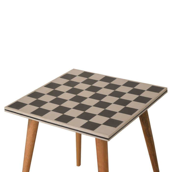 Checkered End Table