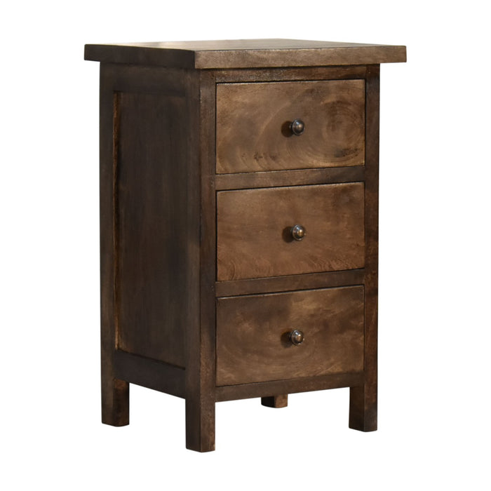 Chestnut Country Style Bedside With 3 Drawers