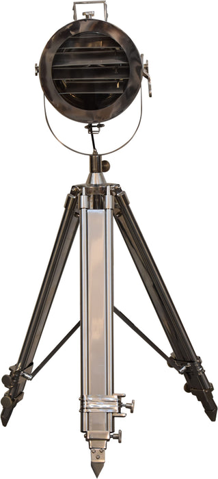 Complete Chrome Tripod Fold Spotlight Floor Lamp