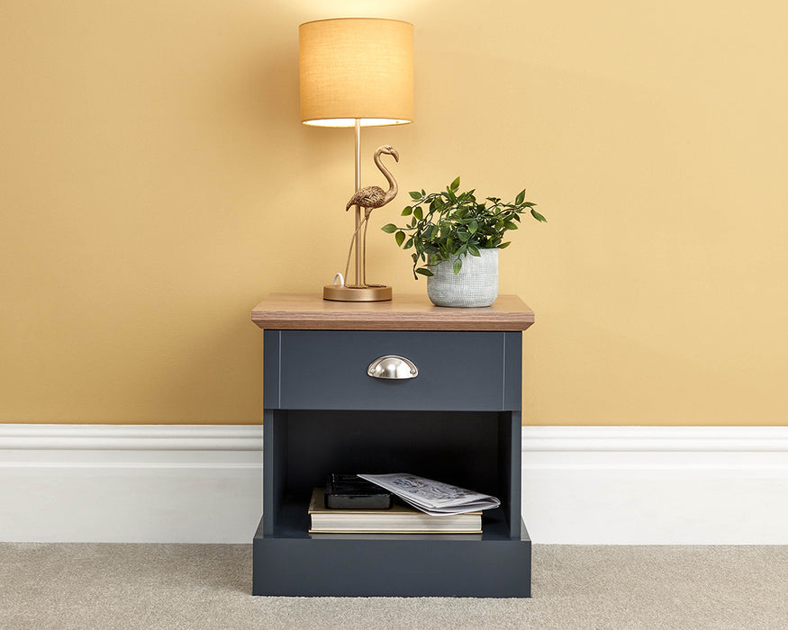 Kendal 1 Drawer Bedside Table - Available In 2 Colours