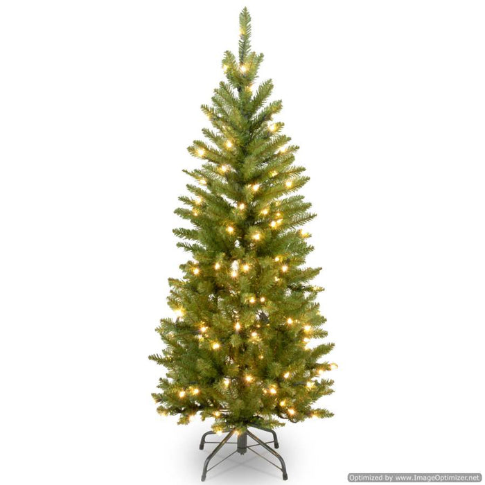 Kingswood Fir 4ft Pencil Tree With 100 LED Warm White Lights