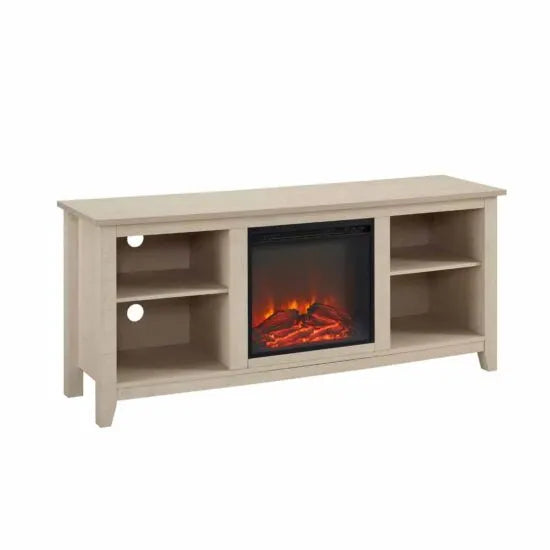 Simple TV Stand With Fireplace Insert