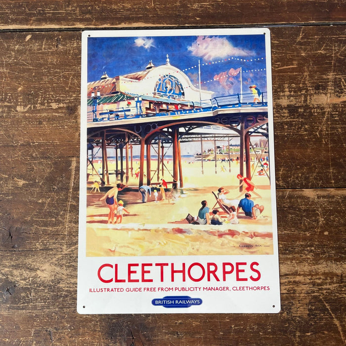 Vintage Metal Sign - British Railways Retro Advertising, Cleethorpes