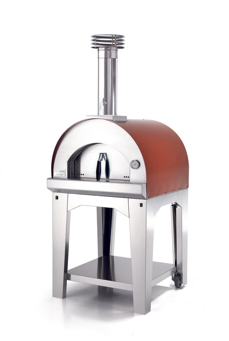 Fontana Margherita Anthracite Wood Pizza Oven Including Trolley