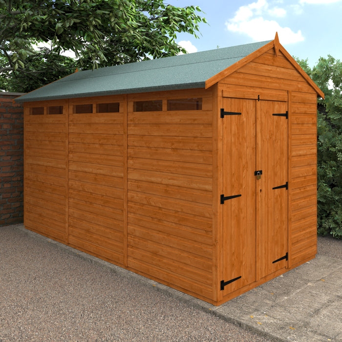 Flex Apex Security Shed - Available In 6 Sizes - Single/Double Door