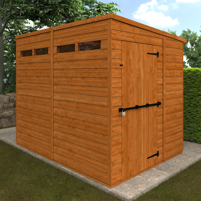 Flex Pent Security Shed - Available In 6 Sizes - Single/Double Door