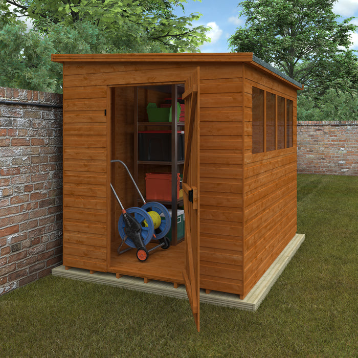 Lean To Pent Shed - Available In 8 Sizes & Window/Windowless Design