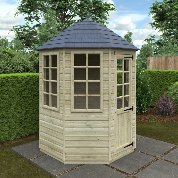 Tanalised Octagonal Summerhouse - Available In 2 Sizes