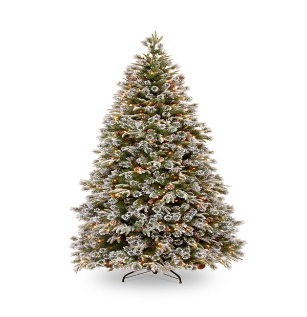 Liberty Pine 6ft Medium Tree Snow/Pine Cones 350 W/W LED