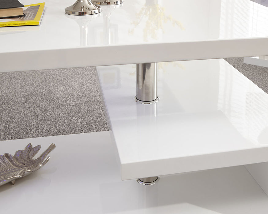 Polar High Gloss LED Coffee Table - Available In 2 Colours