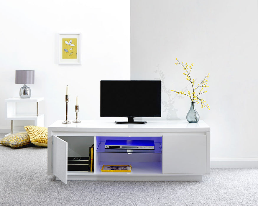 Polar High Gloss LED Large TV Unit - Available In 2 Colours