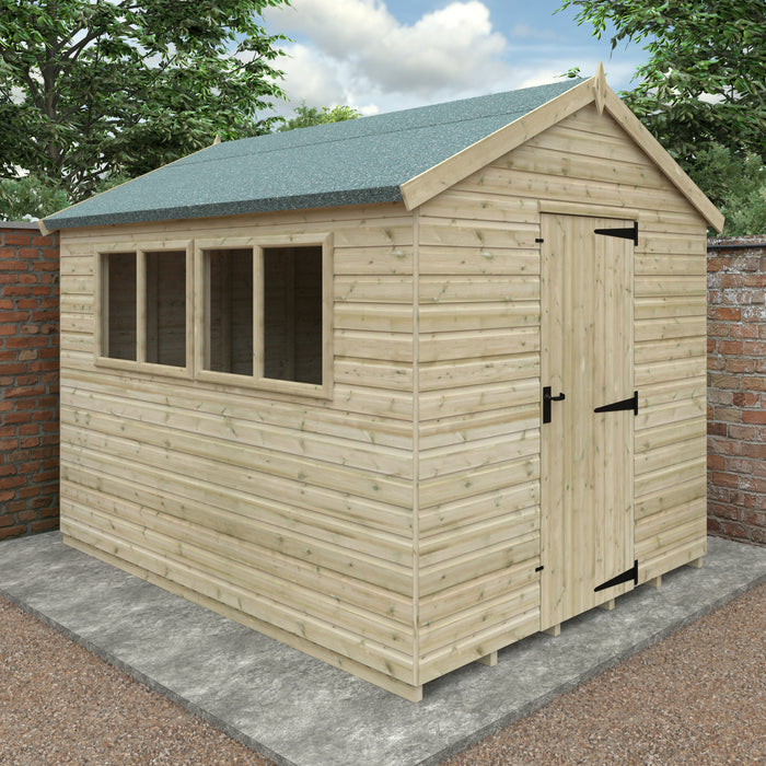 Apex Premier Pressure Treated Shed - Available In 11 Sizes