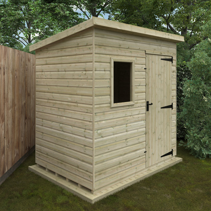 Pent Premier Pressure Treated Shed - Available In 9 Sizes