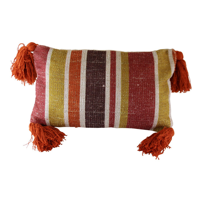 Tasseled Kasbah Design Scatter Cushion, Striped Pattern