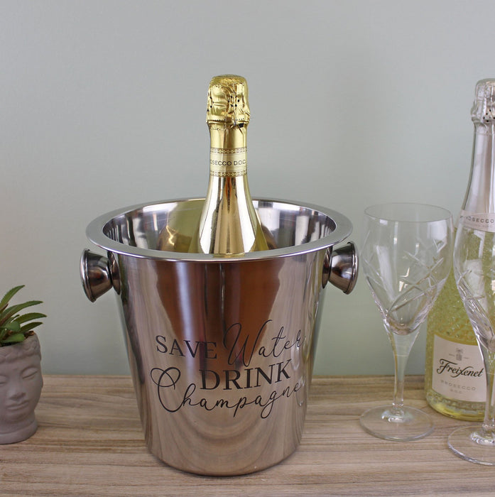 Stainless Steel Champagne Bucket With Handles