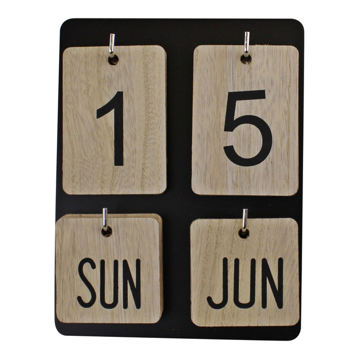 Wooden Freestanding Photo Frame Style Perpetual Calendar