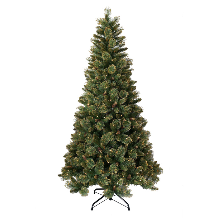 Shimmery Golden Bristle Pine 7.5ft Medium Tree 500 W/W