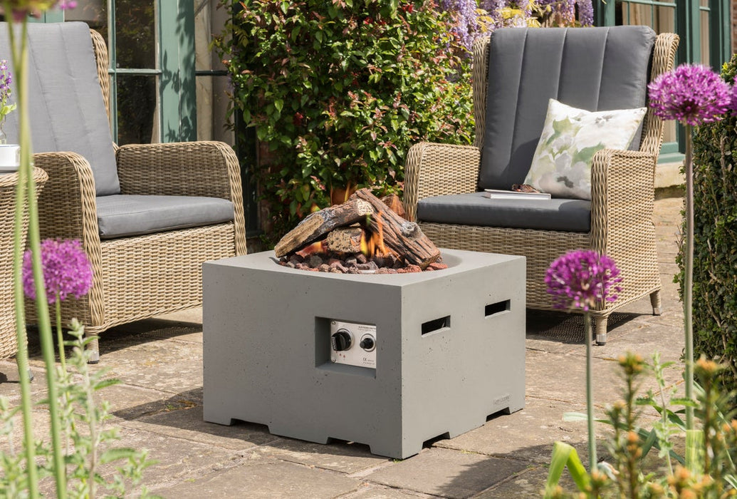 Norfolk Leisure Gas Fire Pit Small Square 60cm Cocoon - Available In 2 Colours