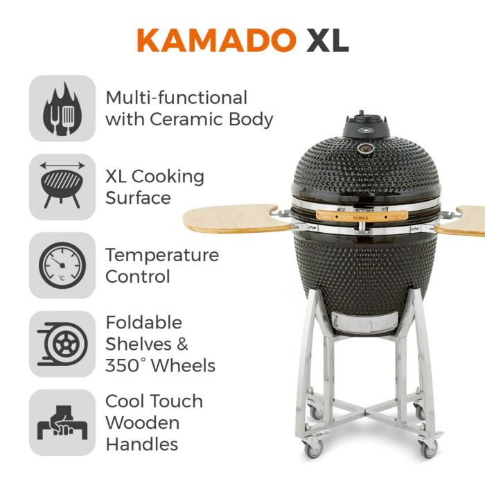 Tower Kamado XL Ceramic Charcoal BBQ