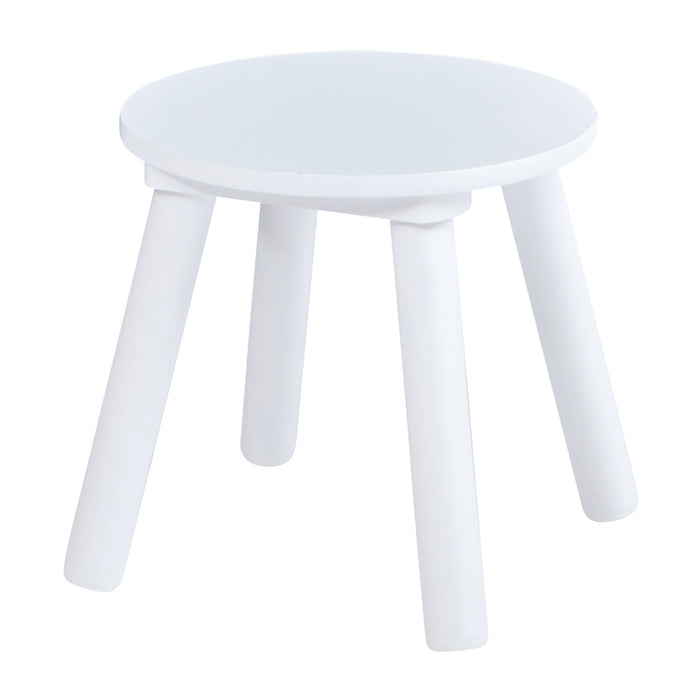 White Wooden Dressing Table and Stool