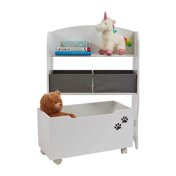 Kids Cat and Dog Storage Unit with Roll-Out Toy Box