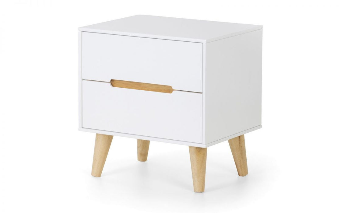 Julian Bowen Alicia 2 Drawer Bedside Table - Available In 2 Colours