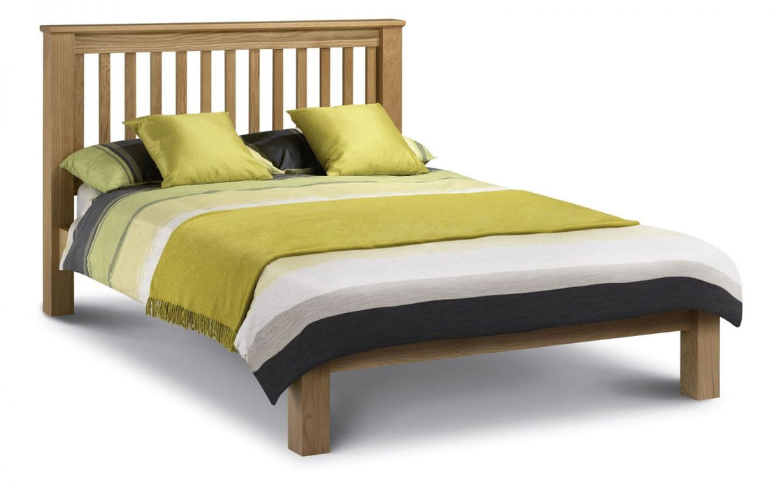 Julian Bowen Amsterdam Oak Low Foot End Bed - Available In 3 Sizes